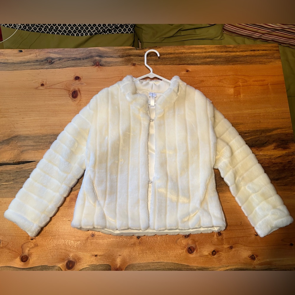 White Faux Fur Jacket